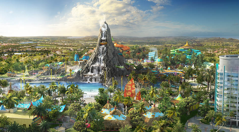 Volcano Bay visto de cima