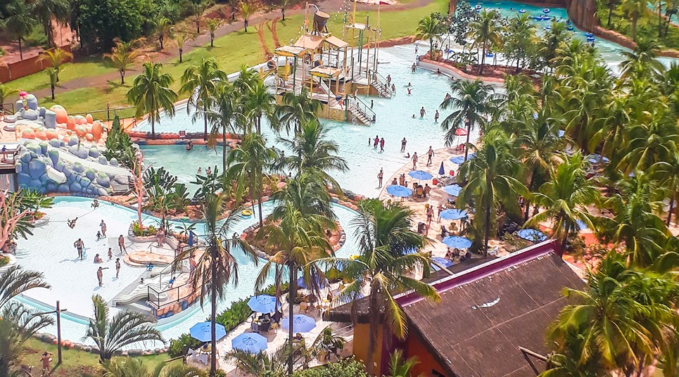 Vista aérea do Hot Beach Resort