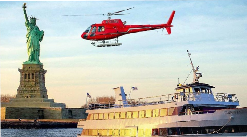 Sobrevoo de helicóptero em Nova York