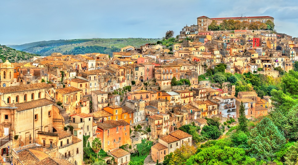O mosaico formado pelas construções de Ragusa Ragusa