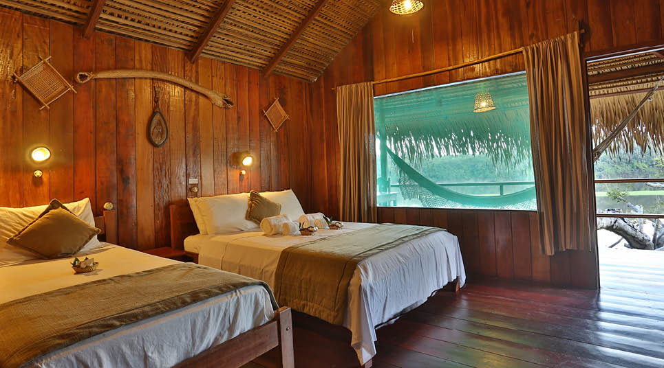 Bangalô com vista para o rio