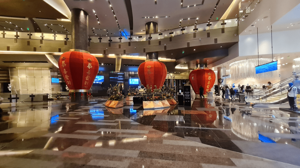 Lobby do Aria Casino & Resort