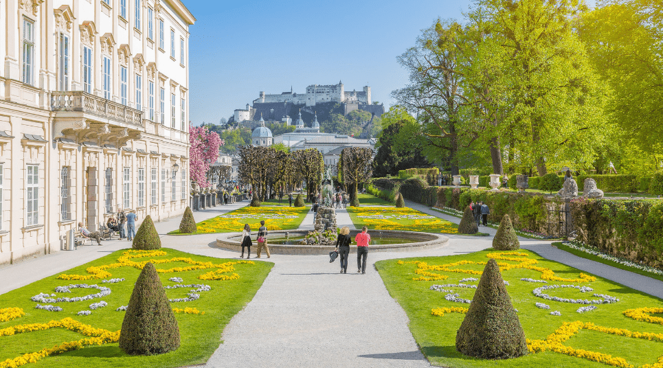 Jardim gratuito em Salzburgo