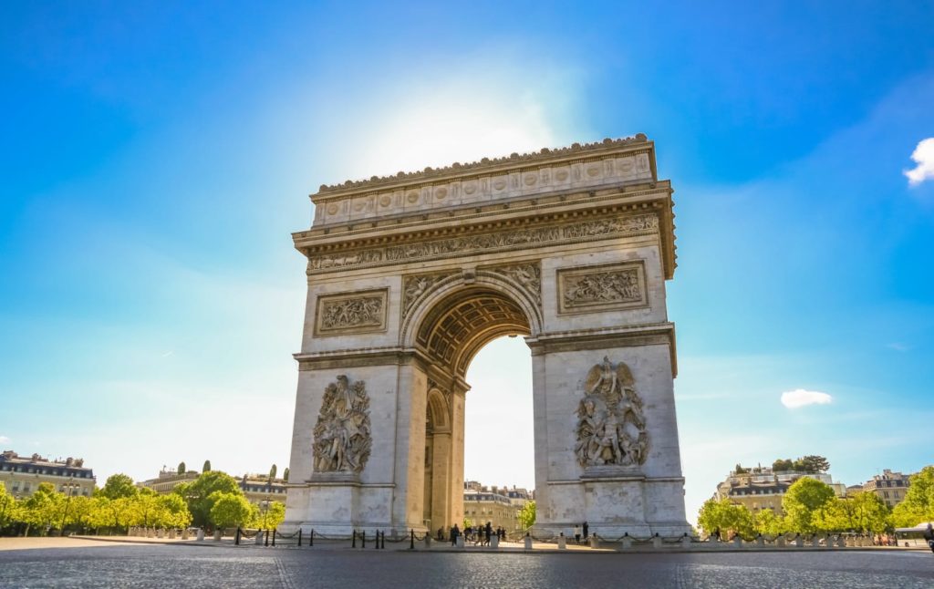 Arco do Triunfo em Paris, França