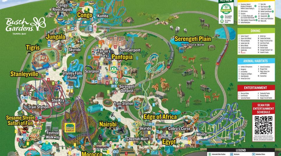Mapa Busch Gardens