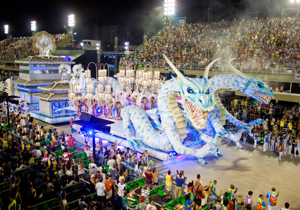 Desfile de Carnaval no Rio de Janeiro, Brasil