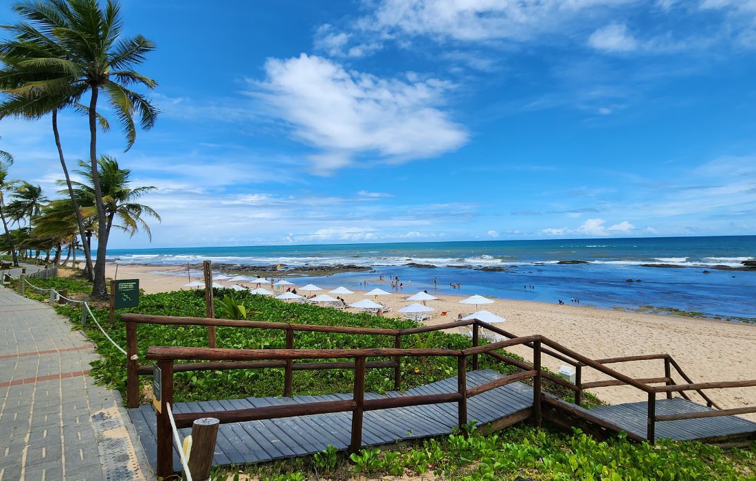 Praia das Solturas em Costa do Sauípe.