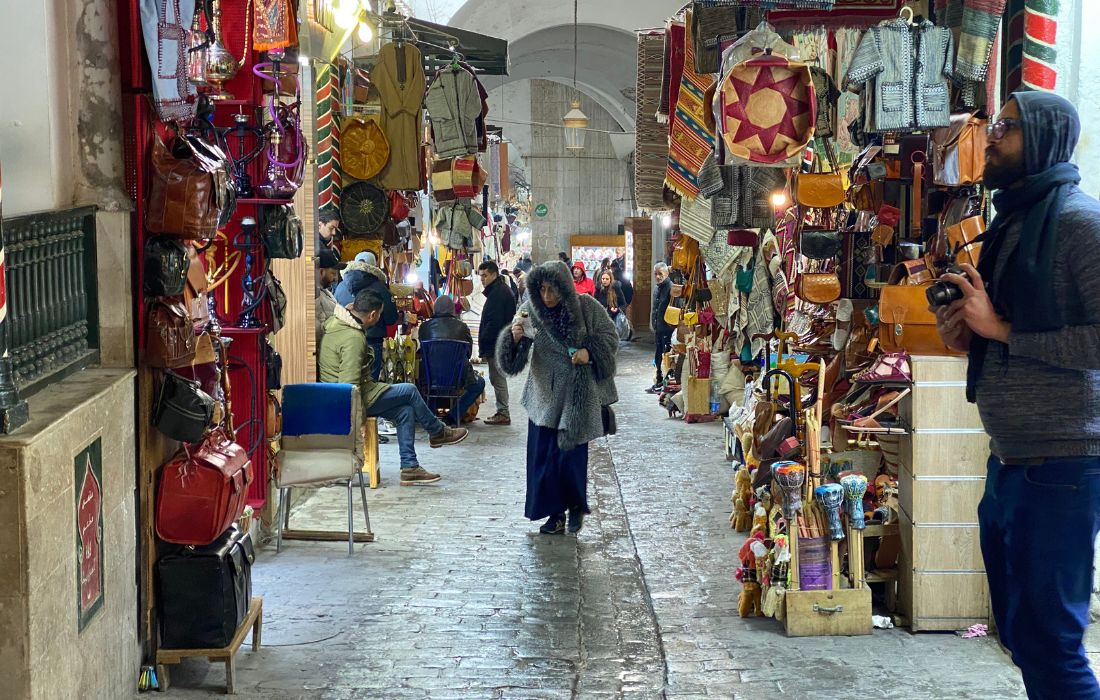 Mercado da Medina em Túnis, capital da Tunísia
