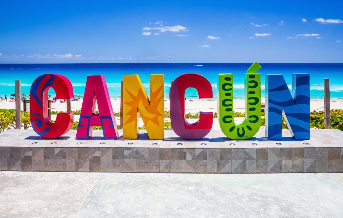 Letreiro em Cancún