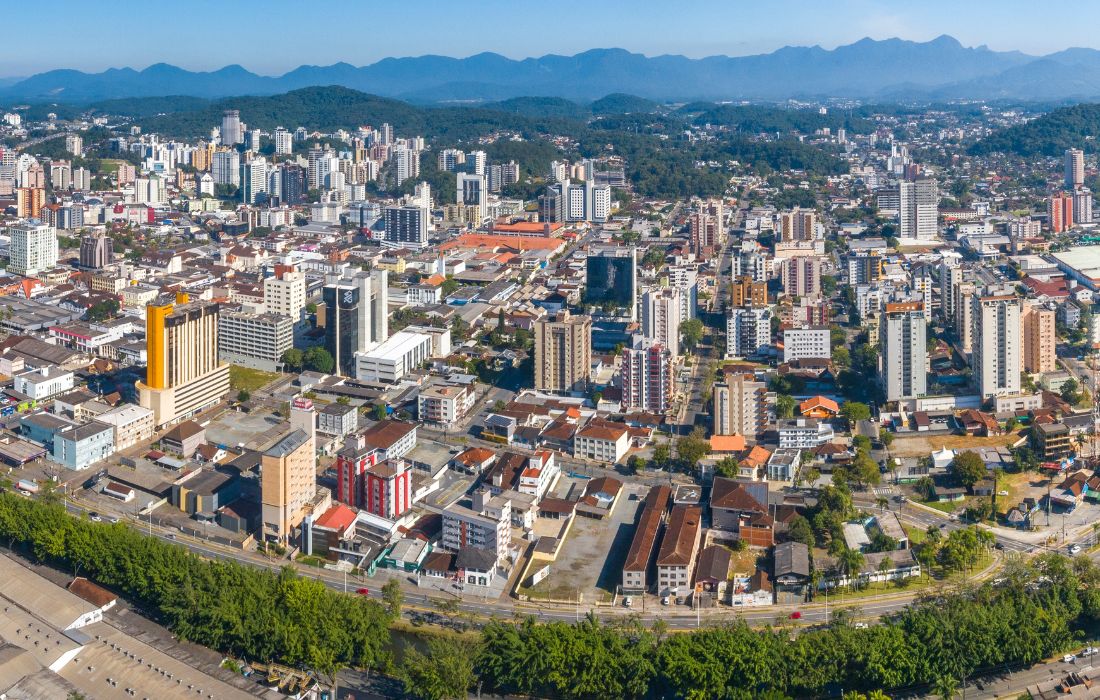 Imagem aérea da cidade de Joinville 