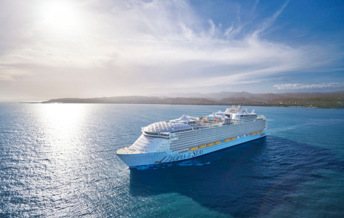 Utopia of the Seas é o mais novo navio da Royal Caribbean, inaugurado em julho de 2024.