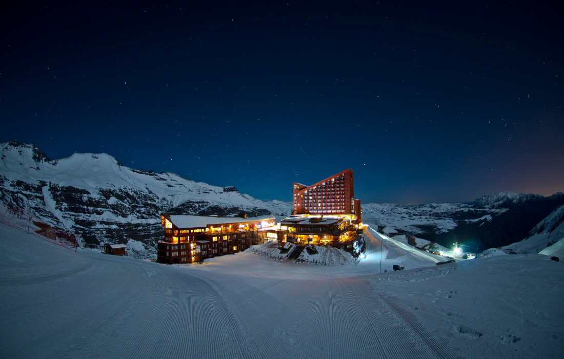 Vista do hotel do Valle Nevado