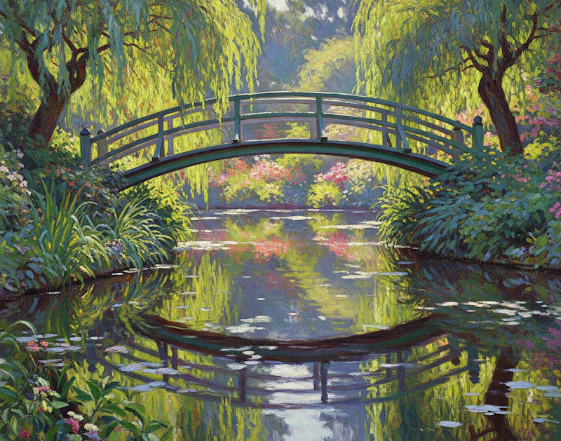 A ponte japonesa de Claude Monet