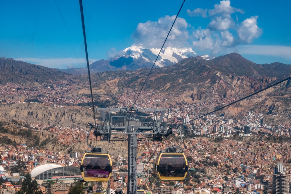 Teleférico em La Paz