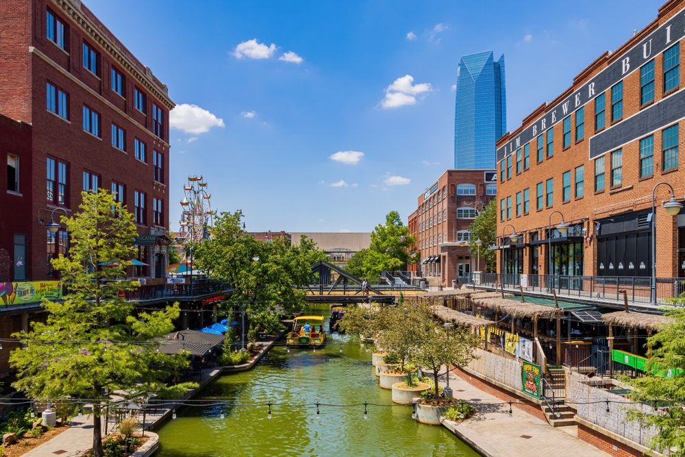 Distrito de Bricktown em Oklahoma City