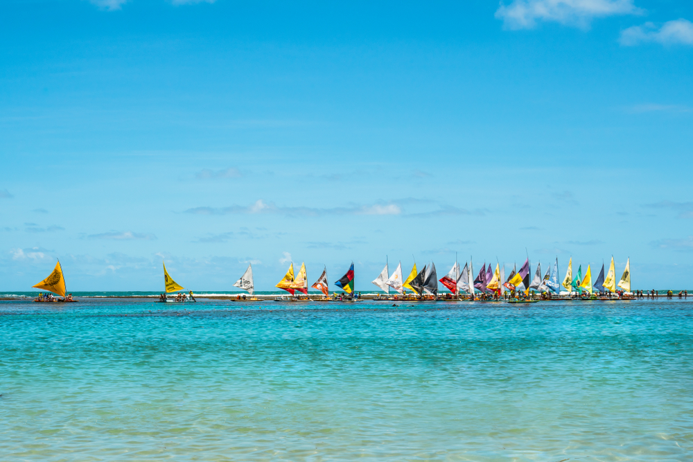 Jangadas em Porto de Galinhas