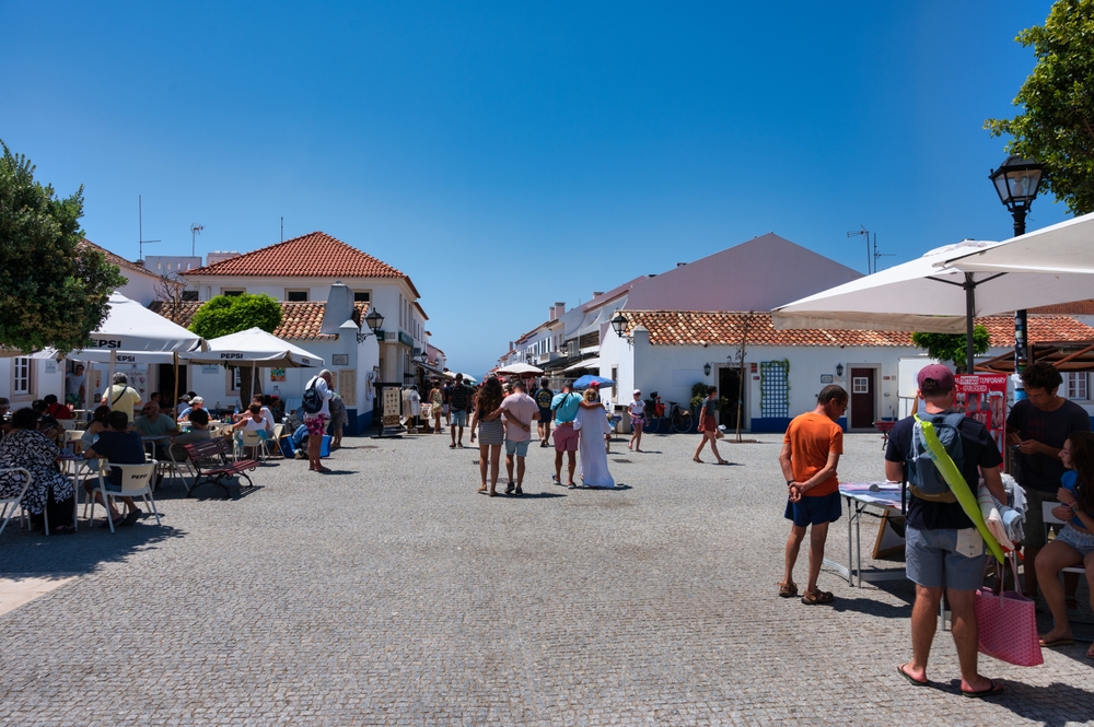 Mercado sazonal em cidade do Alentejo