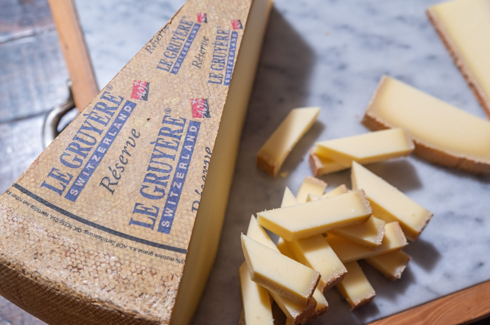 Queijo Gruyères produzido na Suíça