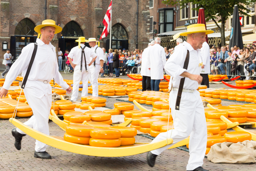 Mercado de queijos de Alkmaar na Holanda