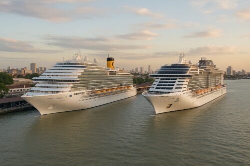 Navios de cruzeiros viram hotéis flutuantes na COP-30