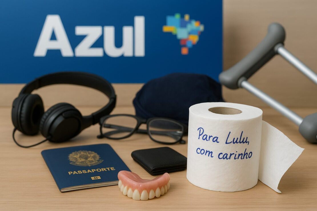 Azul registra mais de 3,6 mil objetos esquecidos em voos