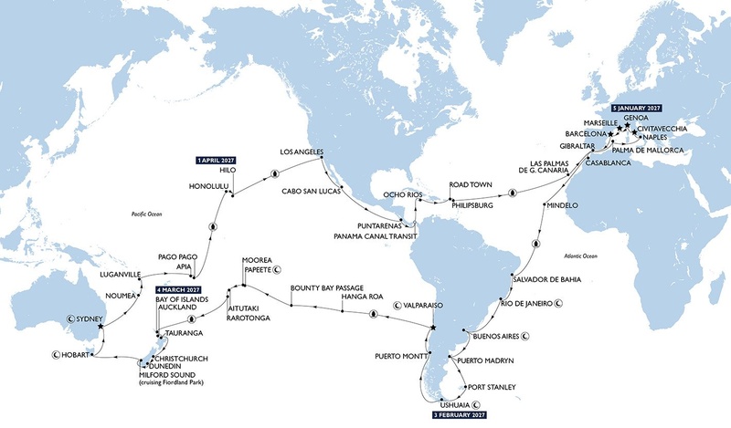 MSC Yacht Club estreia em cruzeiro volta ao mundo de 2027