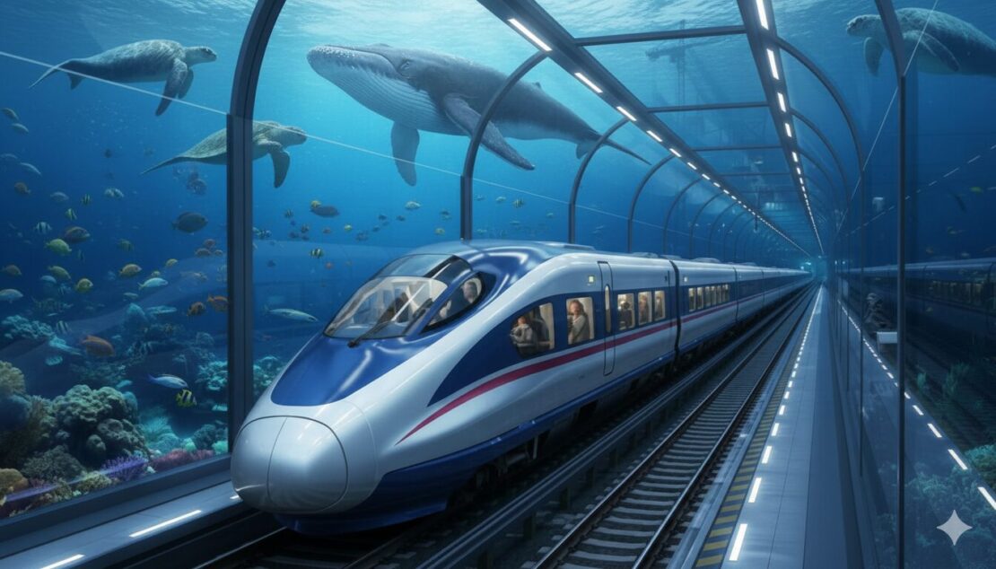 China inicia túnel submarino de alta velocidade