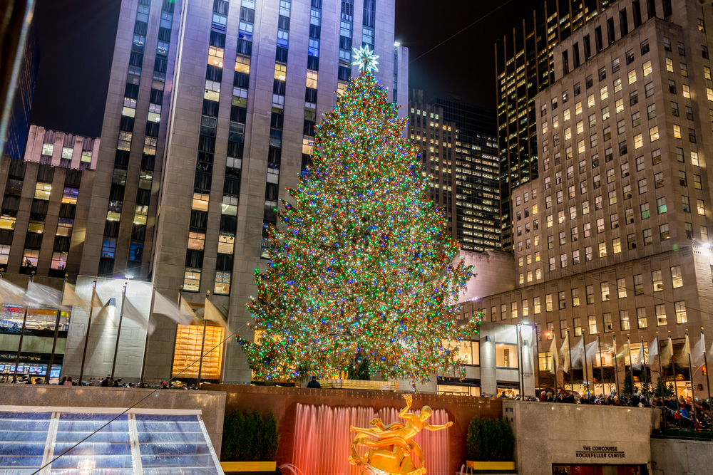 Rockefeller Center cria área exclusiva sob árvore de Natal