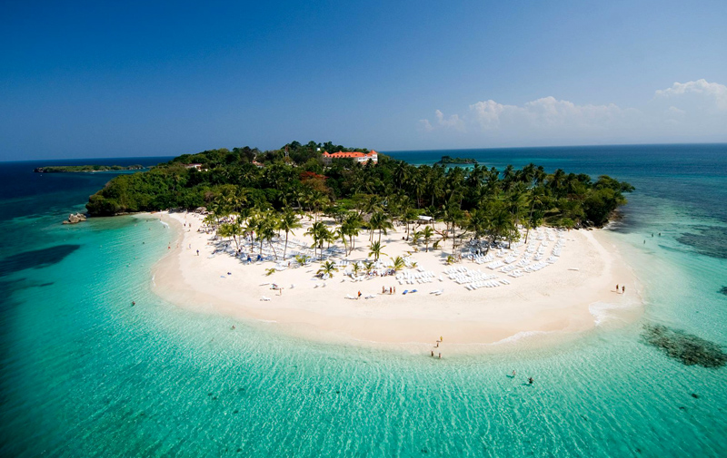 Cayo Levantado na península de Samaná