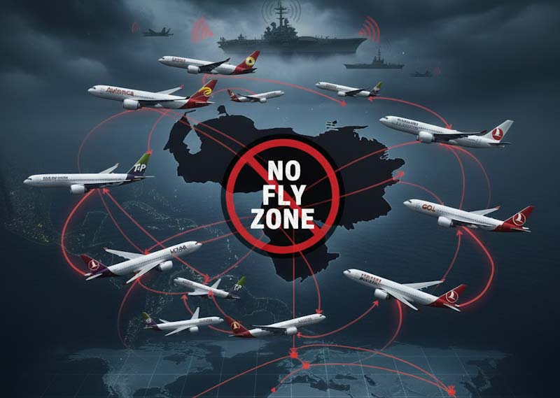 Seis companhias aéreas cancelam voos para a Venezuela