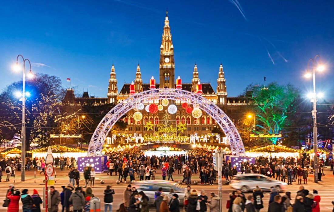 Viena é reconhecida por celebrar o Natal de forma tradicional e histórica.