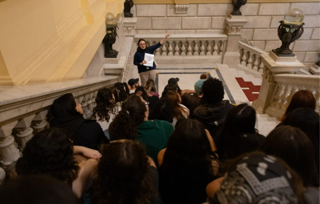 Atividade educativa no Museu do Ipiranga.
