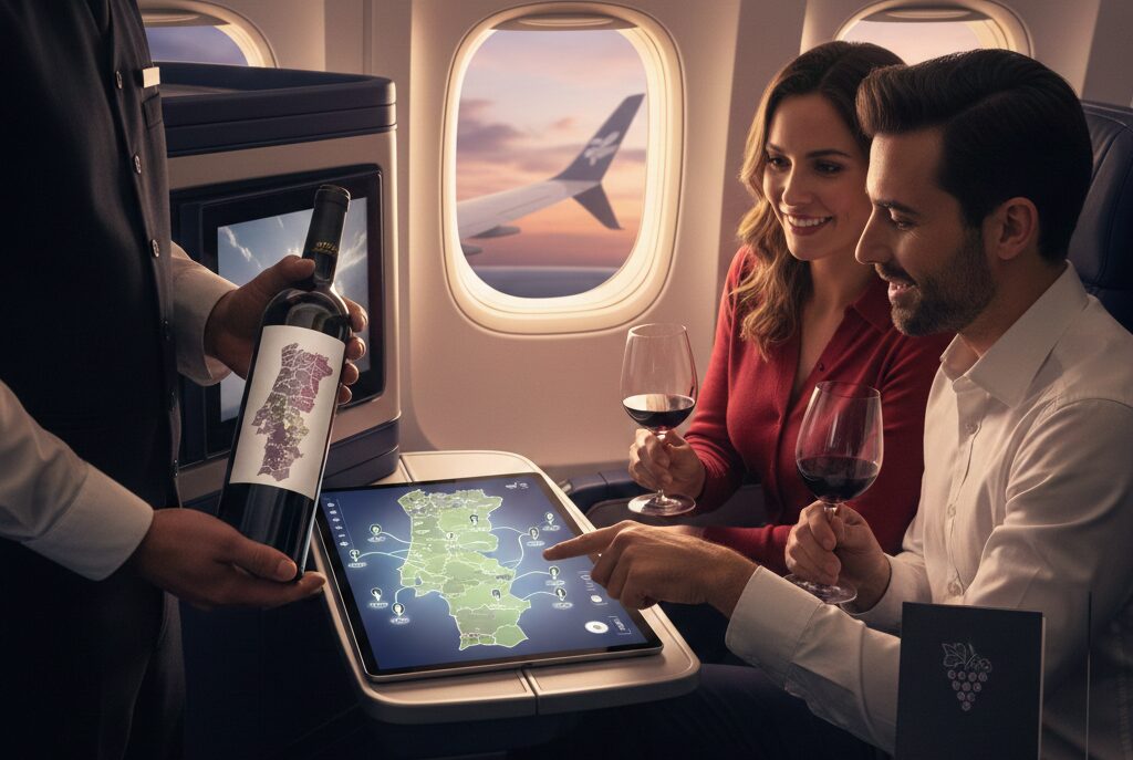 TAP lança carta de vinhos com mapa interativo