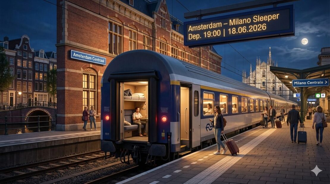 Trem noturno vai ligar Amsterdã e Milão