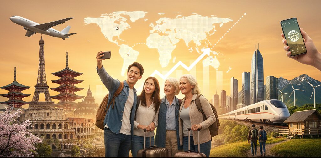 Turismo mundial atinge 1,5 bilhão de viagens em 2025