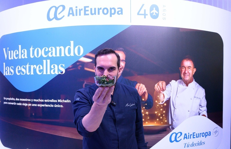 Air Europa une chefs premiados em gastronomia aérea