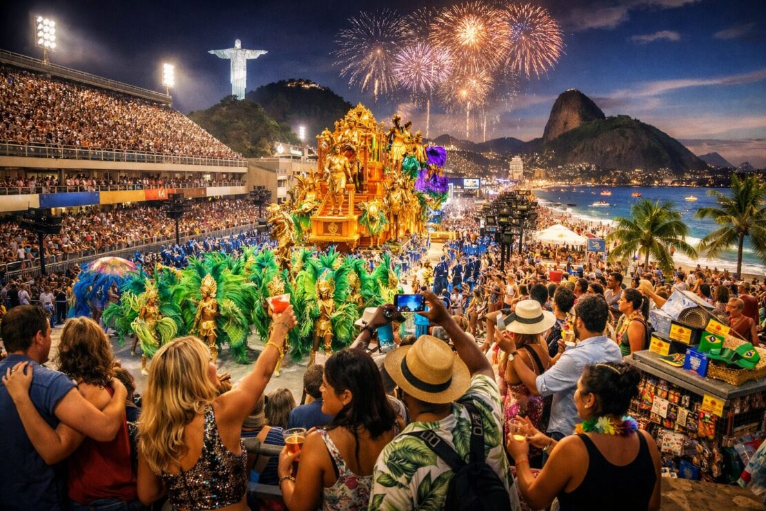Carnaval 2026 atrai 300 mil turistas internacionais ao Brasil