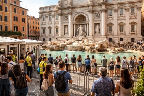 Fontana di Trevi cobra entrada e controla turismo em Roma