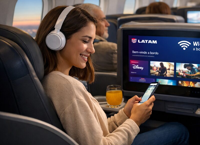 LATAM estreia Wi-Fi em voos longos internacionais