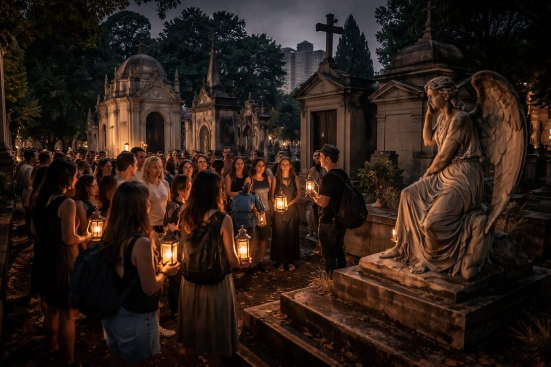 Cemitério da Consolação: passeio noturno destaca mulheres históricas