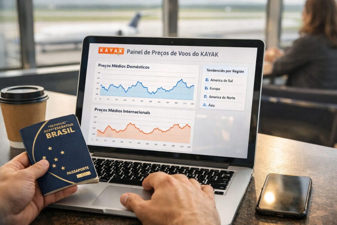 KAYAK lança painel com tendências de preços de voos