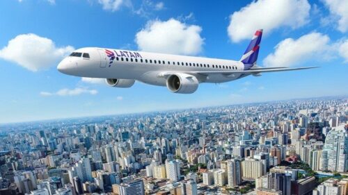 LATAM analisa novos destinos com jatos Embraer E195-E2